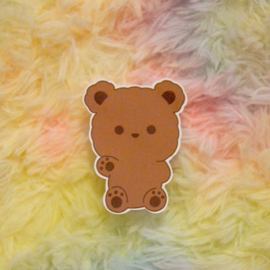 Mocha full body sticker against rainbow background