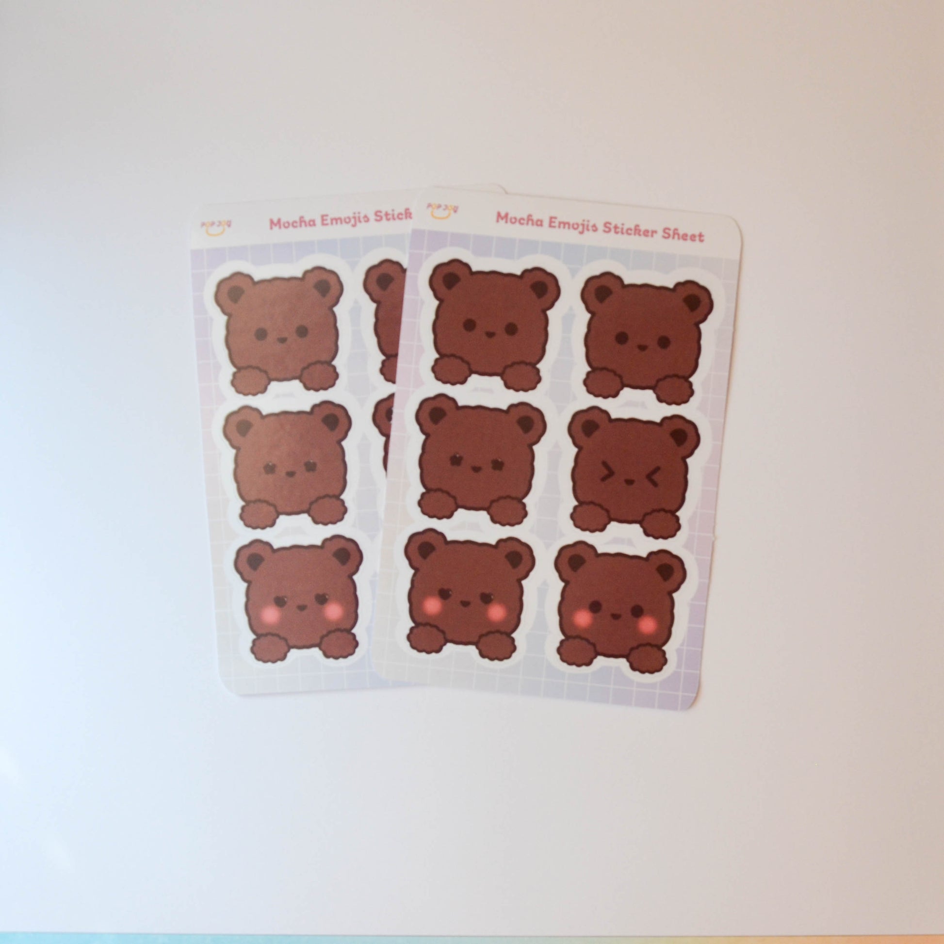 2 Mocha Emojis Sticker Sheets