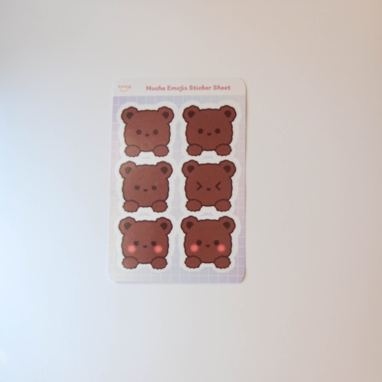 Mocha Emojis Sticker Sheet