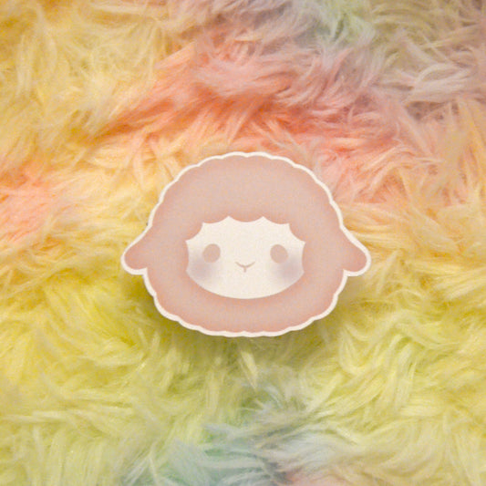 Fuwa head sticker against rainbow background