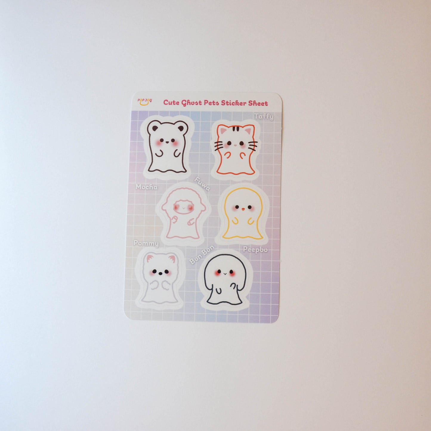 Cute Ghost Pets Sticker Sheets