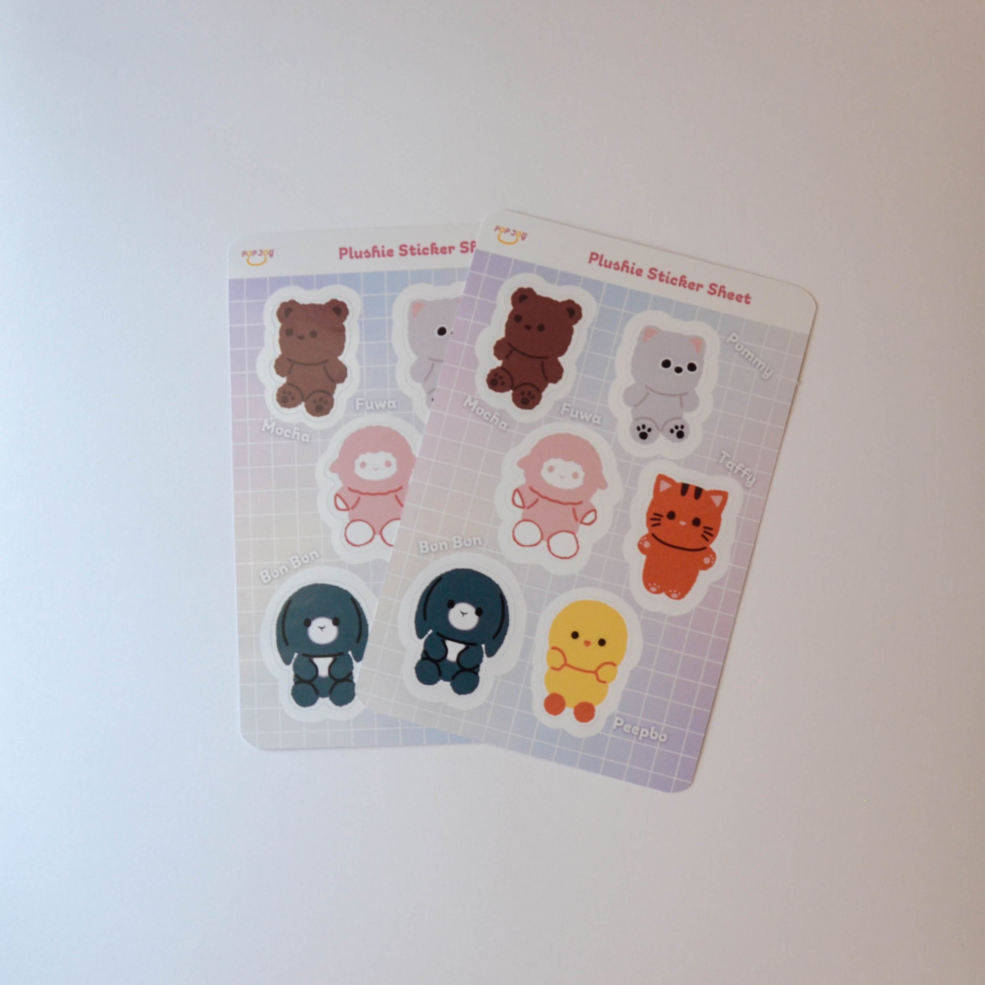 2 Plushie Sticker Sheets